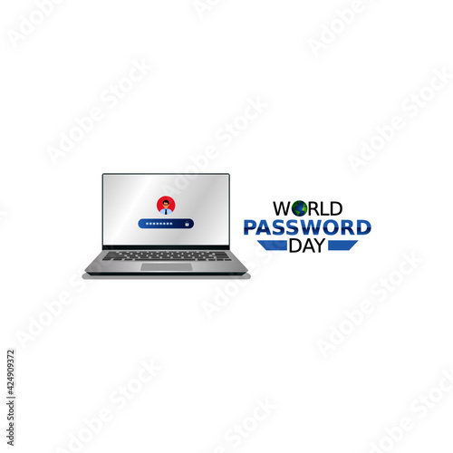 vector graphic of world password day good for world password day celebration. flat design. flyer design.flat illustration.	