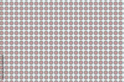 Patrón de esferas con degrado en color suave sobre fondo blanco