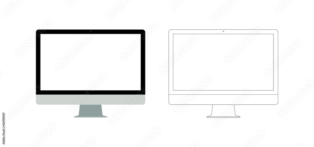 Computer, pc, laptop, desktop, monitor illustrations. Computer, pc, laptop, desktop, monitor illustrations.