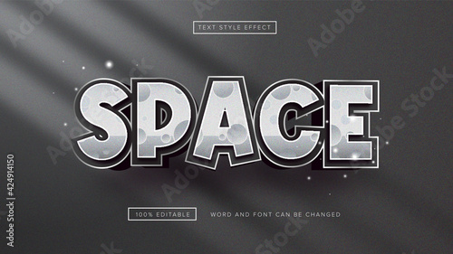 Space text effect editable premium free download