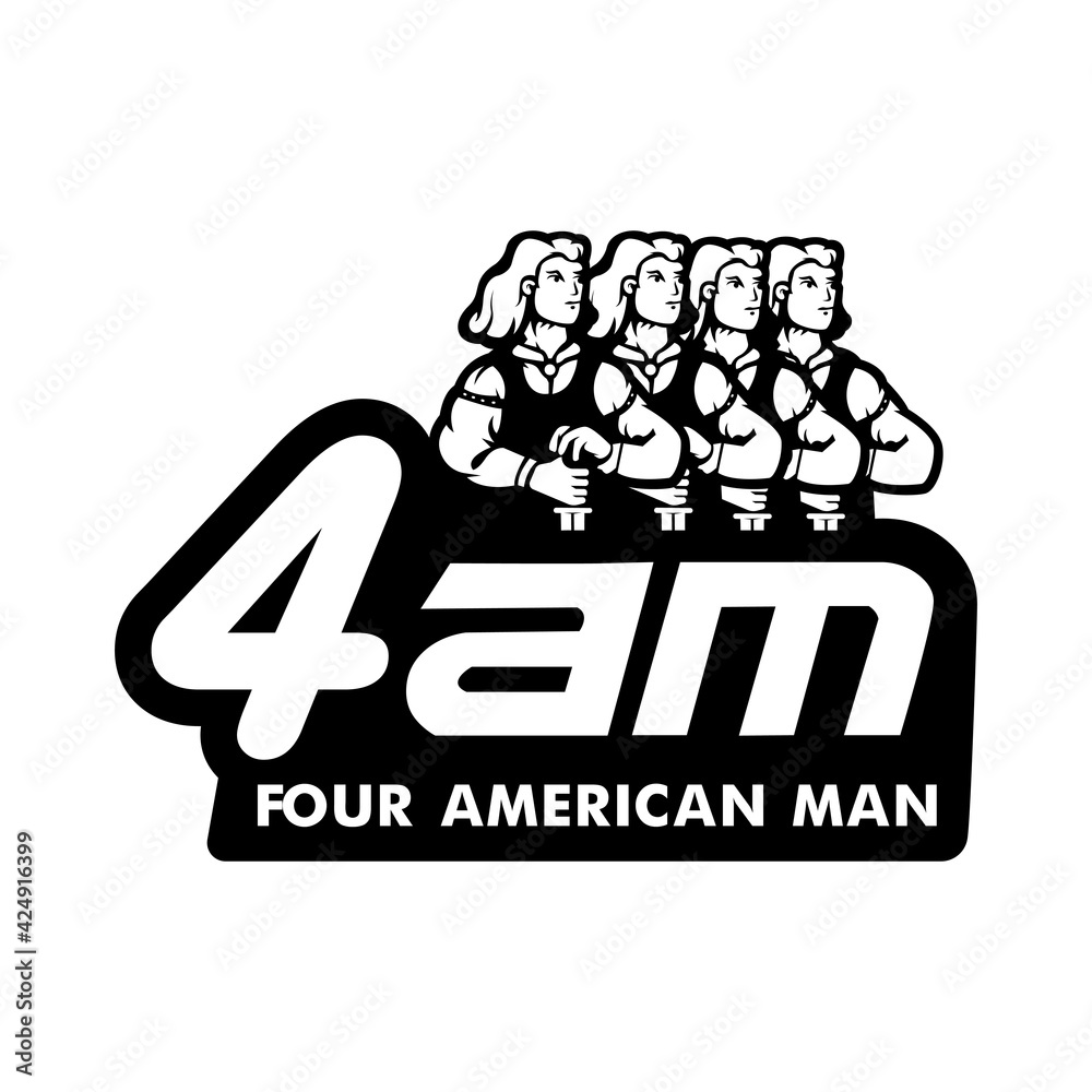 Four American Man logo for team Four American Man logo for team