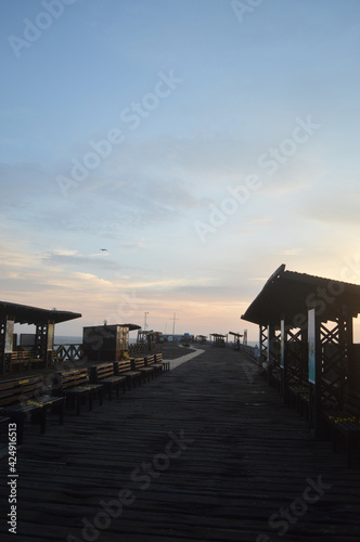 sunset on the pier