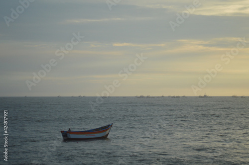 boat on sunset © Ron
