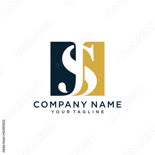 JS logo. Company logo. Monogram design. Letters J and S.