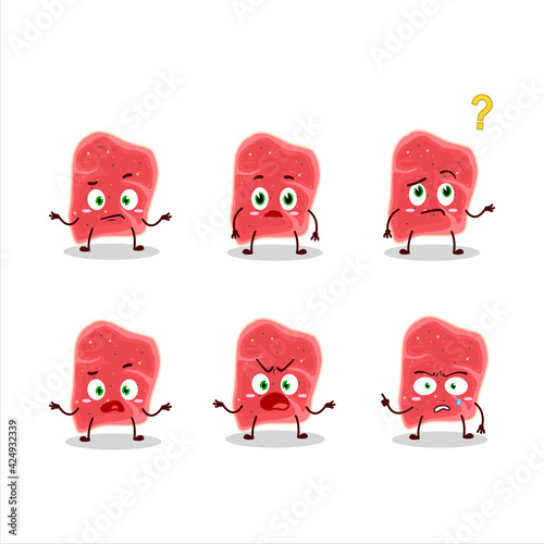 Cartoon character of sirloin with what expression