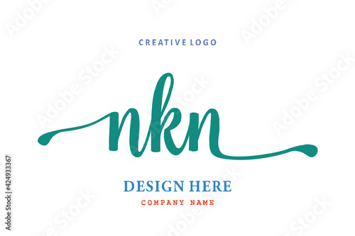NKN lettering logo is simple, easy to understand and authoritative