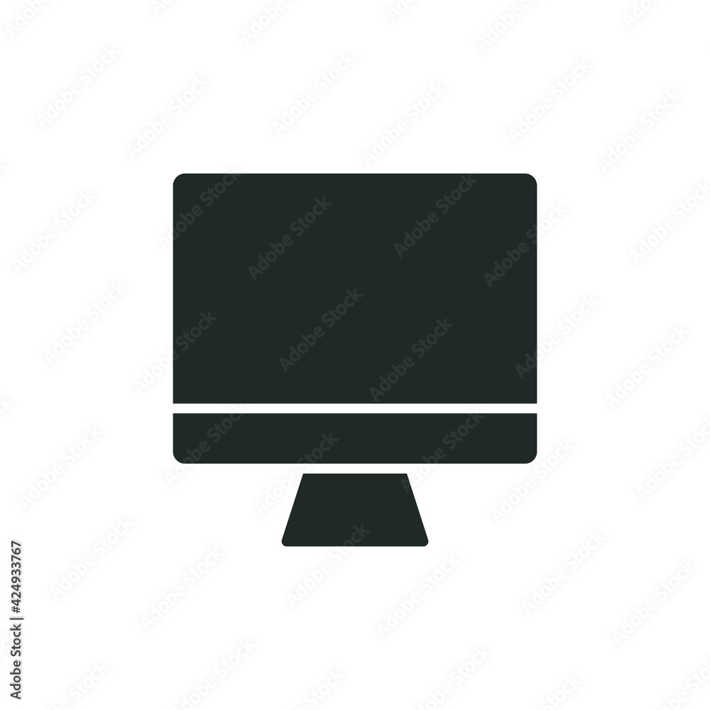 Monitor glyph icon. Simple solid style. Screen, tv, desktop computer display concept. Vector illustration isolated on white background. EPS 10. Monitor glyph icon. Simple solid style. Screen, tv, desktop computer display concept. Vector illustration isolated on white background. EPS 10.