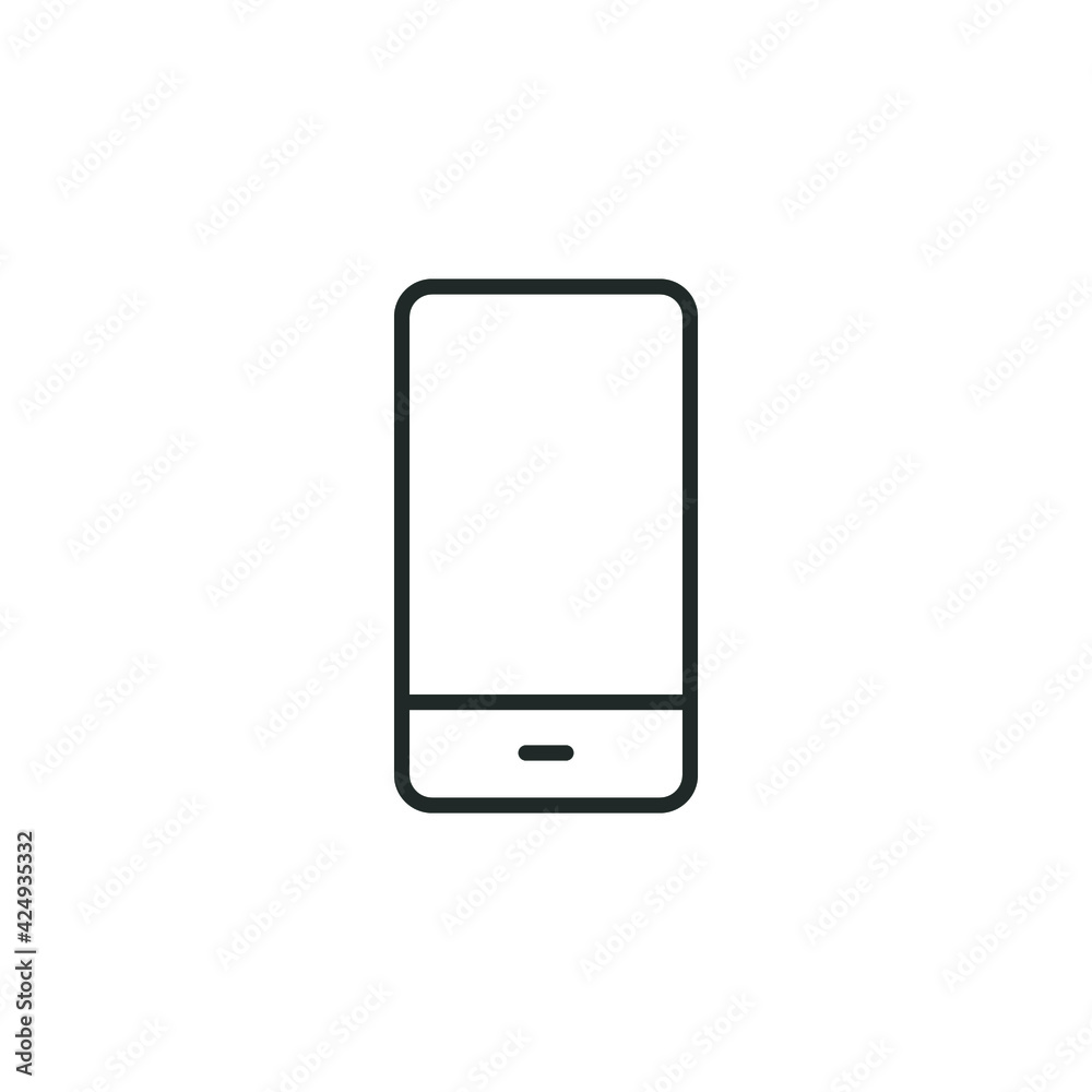 Mobile phone line icon. Simple outline style. Minimal smartphone, telephone, cell phone concept. Vector illustration isolated on white background. EPS 10. Mobile phone line icon. Simple outline style. Minimal smartphone, telephone, cell phone concept. Vector illustration isolated on white background. EPS 10.