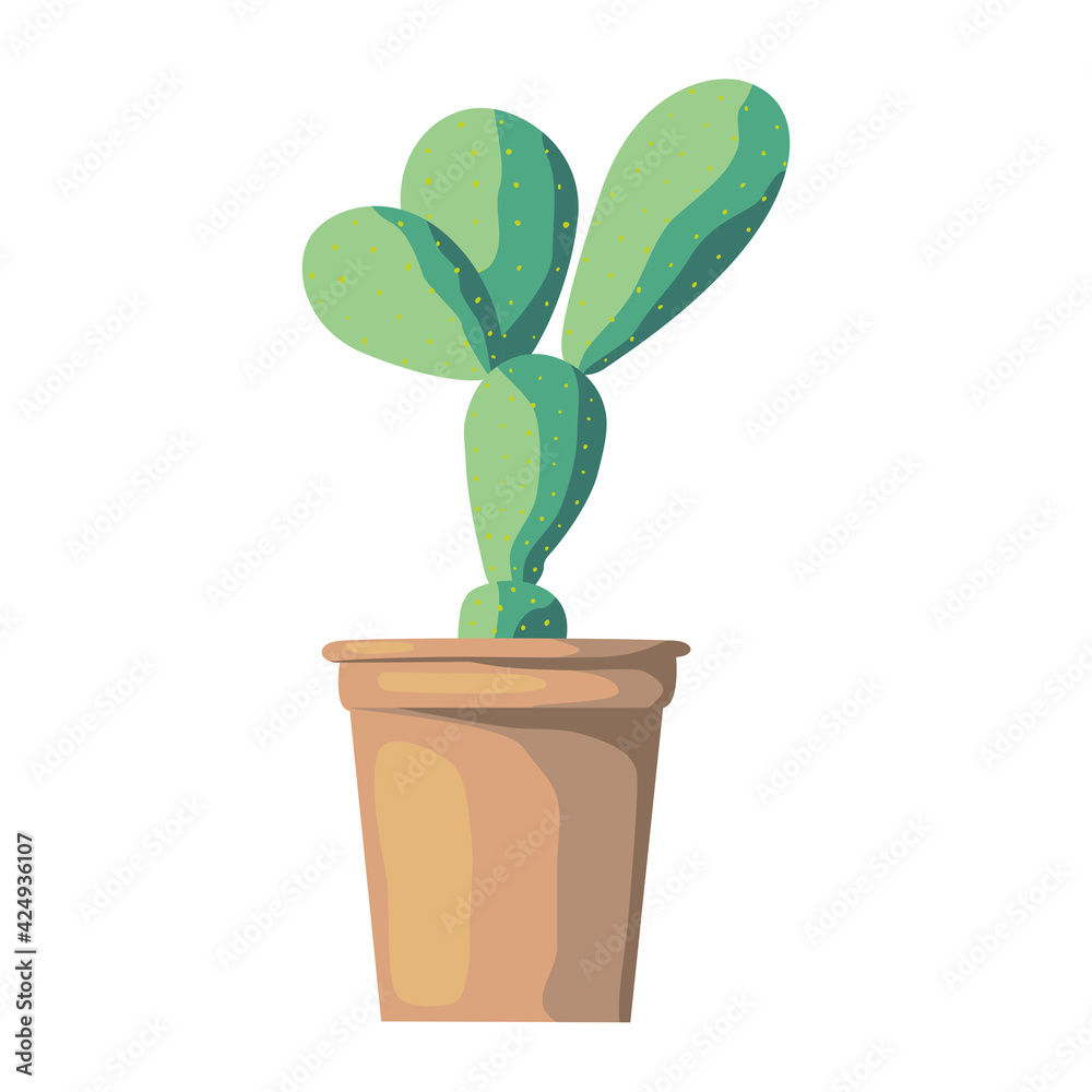 Obraz premium A beautiful cactus in a pot