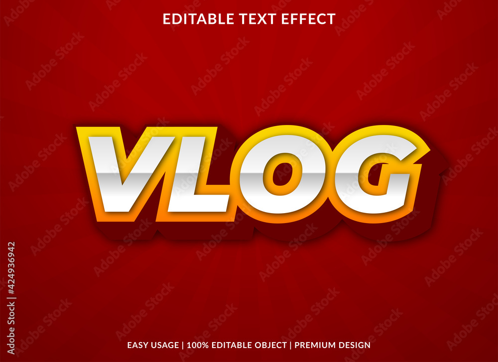 Vector vlog logo with lens, isolated on white Stock Vector | Adobe Stock