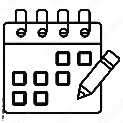 table planer line icon modern illustration