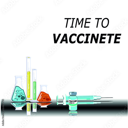 vector image illustration of injections and vaccines