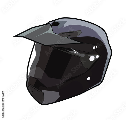vector image of a dirtbike helmet illustration
