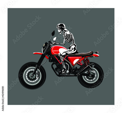 Vector images of classic  retro  editable and scalable motorbikes