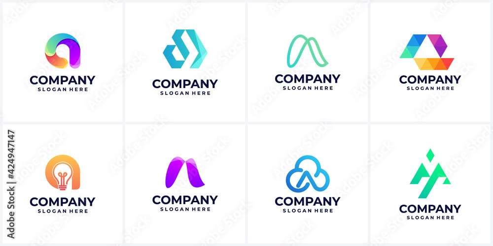 collection of abstract logo symbol, monogram icon collection of abstract logo symbol, monogram icon
