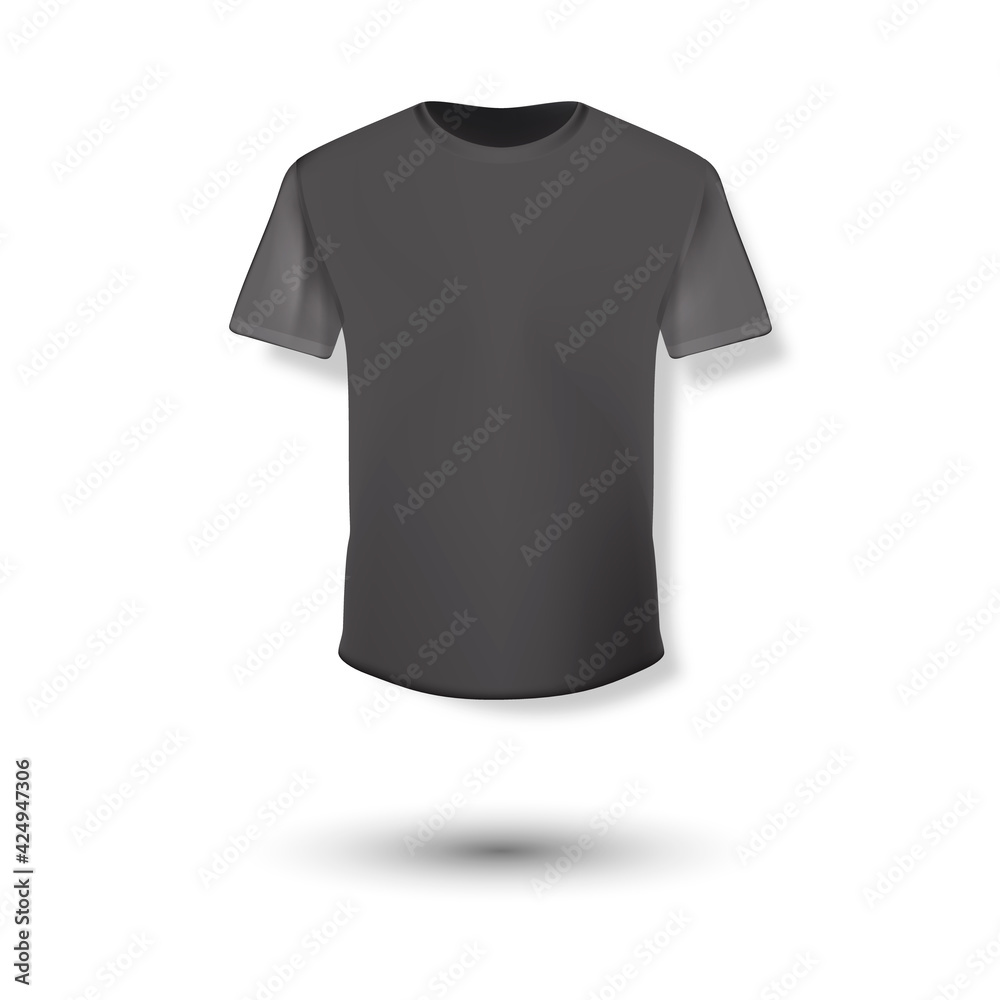 Shirt mock up set. T-shirt template. Black, gray and white version, front design. Shirt mock up set. T-shirt template. Black, gray and white version, front design.