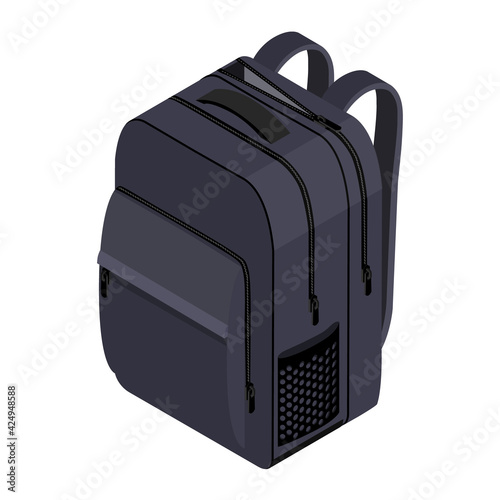 School Backpack. Backpack for schoolchildren, students, travellers and tourists. Back to School rucksack
