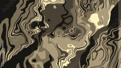 Wallpaper Mural Indeterminate movement of dark lines on a light brown background Torontodigital.ca