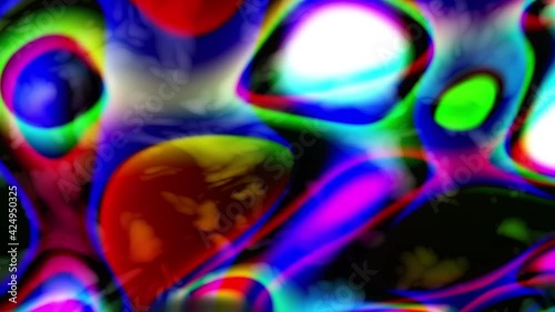 Wallpaper Mural Slow movement of bright, colorful circles Torontodigital.ca