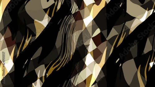 Wallpaper Mural Undefined geometric elements in wave motion against a gloomy background Torontodigital.ca