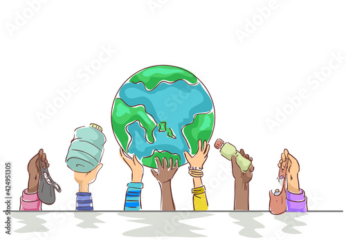 Hands Planet Earth Plastic ...