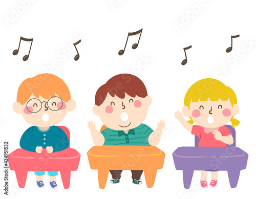 Kids Class Singing Desk Mus...