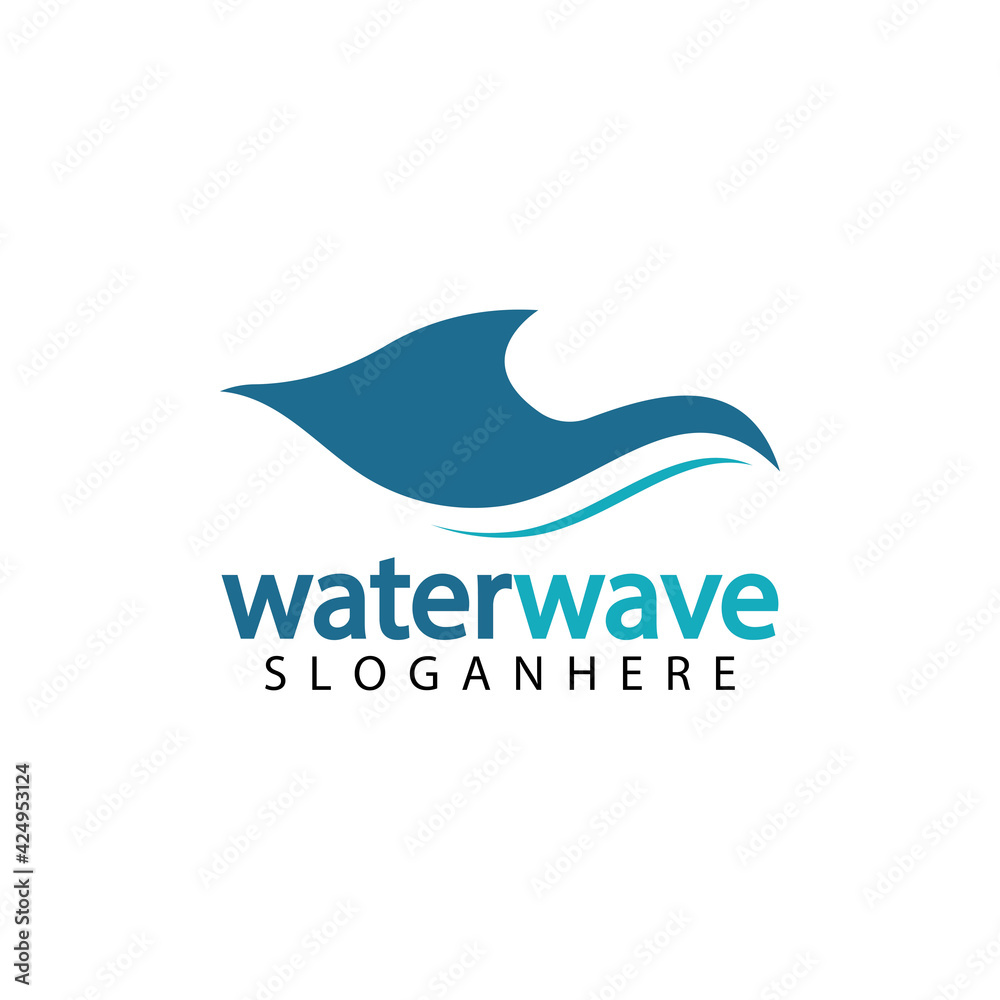 water wave logo design template water wave logo design template