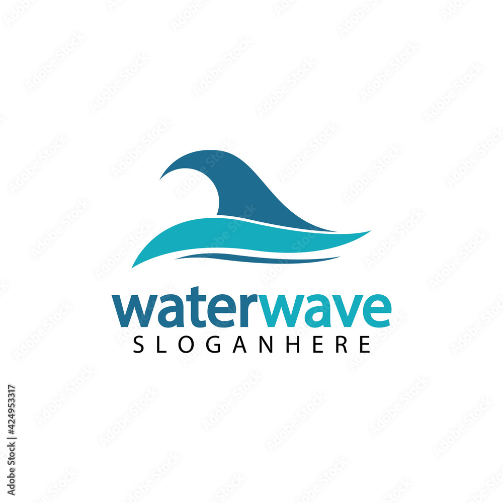 water wave logo design template water wave logo design template