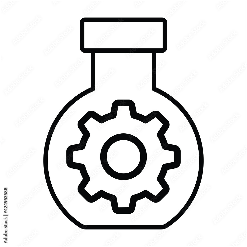 experiment management line icon modern illustration