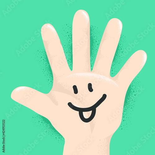 Hand Kid Doodle Smile Illus...