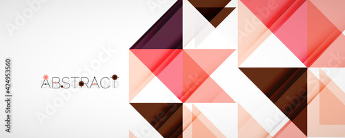 Geometric abstract background. Techno color triangle shapes. Vector illustration for covers, banners, flyers and posters and other designs
