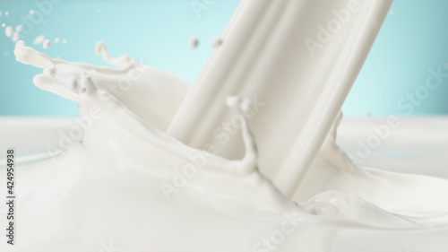 Splash of milk in closeup