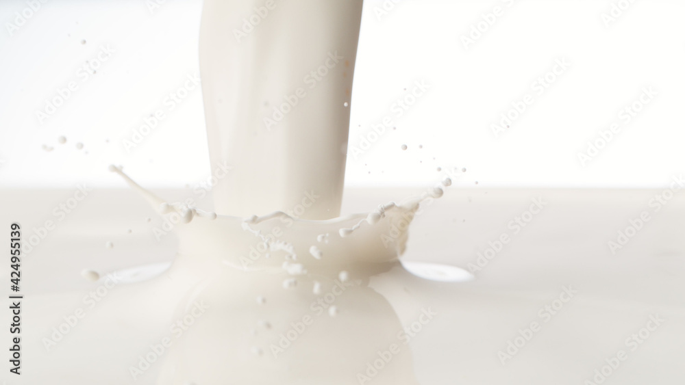 Splash of milk in closeup Splash of milk in closeup