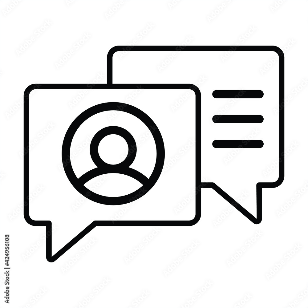 social communication line icon modern illustration social communication line icon modern illustration