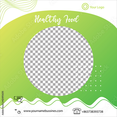Social media template for your bussines in field healthy food