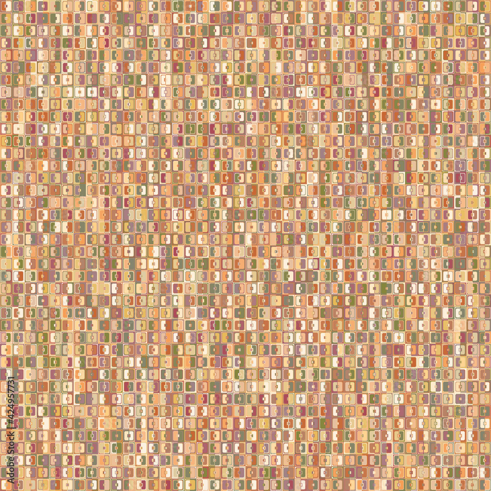 Fototapeta premium Seamless pattern. Multi-colored elements. Rectangles and squares.