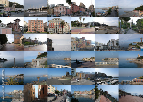 Una passeggiata a Genova tra la Fiera e Nervi lungo la costa boccadasse sturla quarto quinto e nervi. Una foto con 36 foto del tragitto. photo