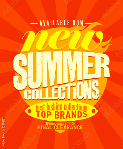 New summer collections banner design.