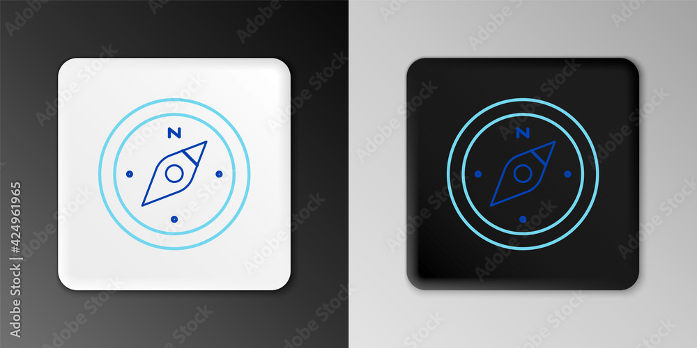 Line Compass icon isolated on grey background. Windrose navigation symbol. Wind rose sign. Colorful outline concept. Vector Line Compass icon isolated on grey background. Windrose navigation symbol. Wind rose sign. Colorful outline concept. Vector