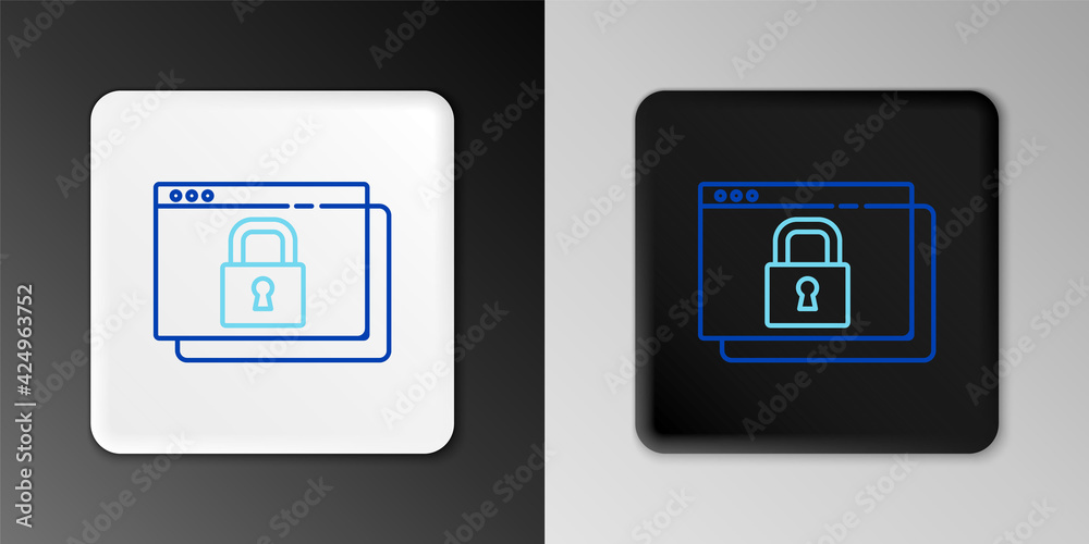 Line Secure your site with HTTPS, SSL icon isolated on grey background. Internet communication protocol. Colorful outline concept. Vector Line Secure your site with HTTPS, SSL icon isolated on grey background. Internet communication protocol. Colorful outline concept. Vector