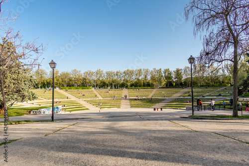 Madrid Enrique Tierno Galvan park, where the planetarium is located photo