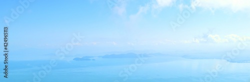 琵琶湖の風景のフレーム、びわ湖の上空撮影、滋賀県の水辺の風景
