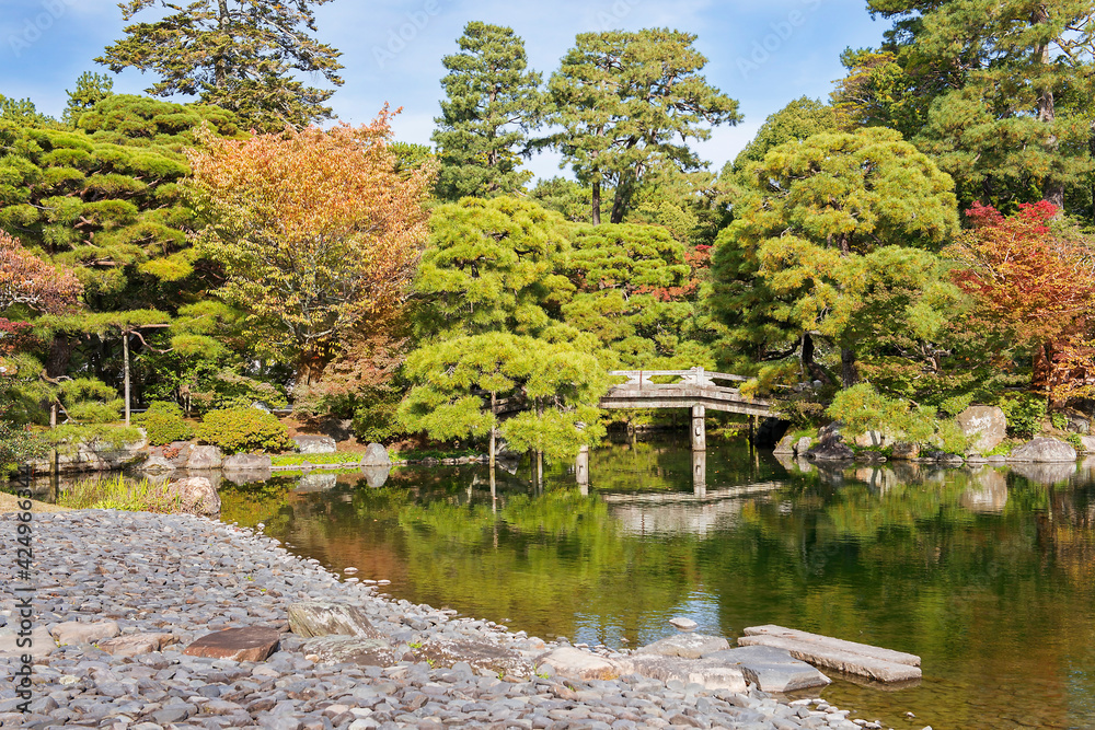 Fototapeta premium autumn landscape in Kyoto park, Japan