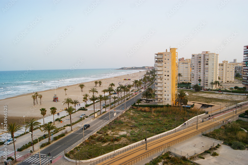 Fototapeta premium Incredible views from an apartment in the mediterranean coast of Spain.