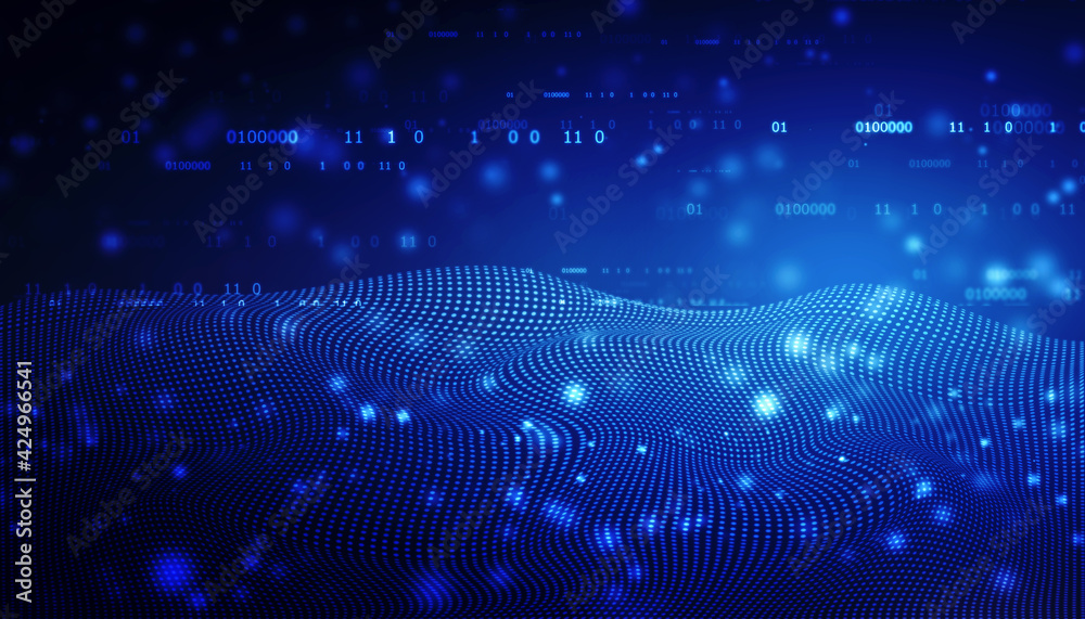 Data technology background. Abstract background. Connecting dots and lines on dark background, Abstract digital wave of particles. Futuristic point wave. Technology background Data technology background. Abstract background. Connecting dots and lines on dark background, Abstract digital wave of particles. Futuristic point wave. Technology background