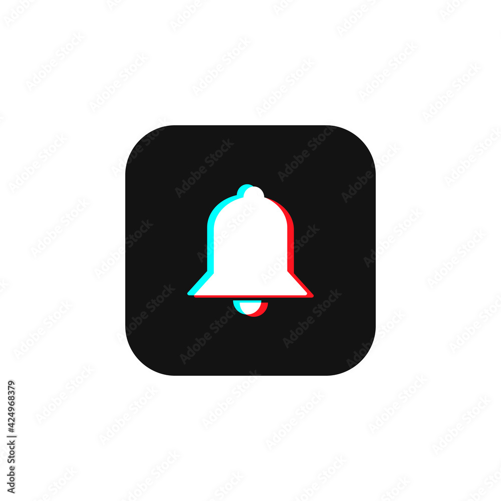Bell button icon, social media modern design button Bell button icon, social media modern design button