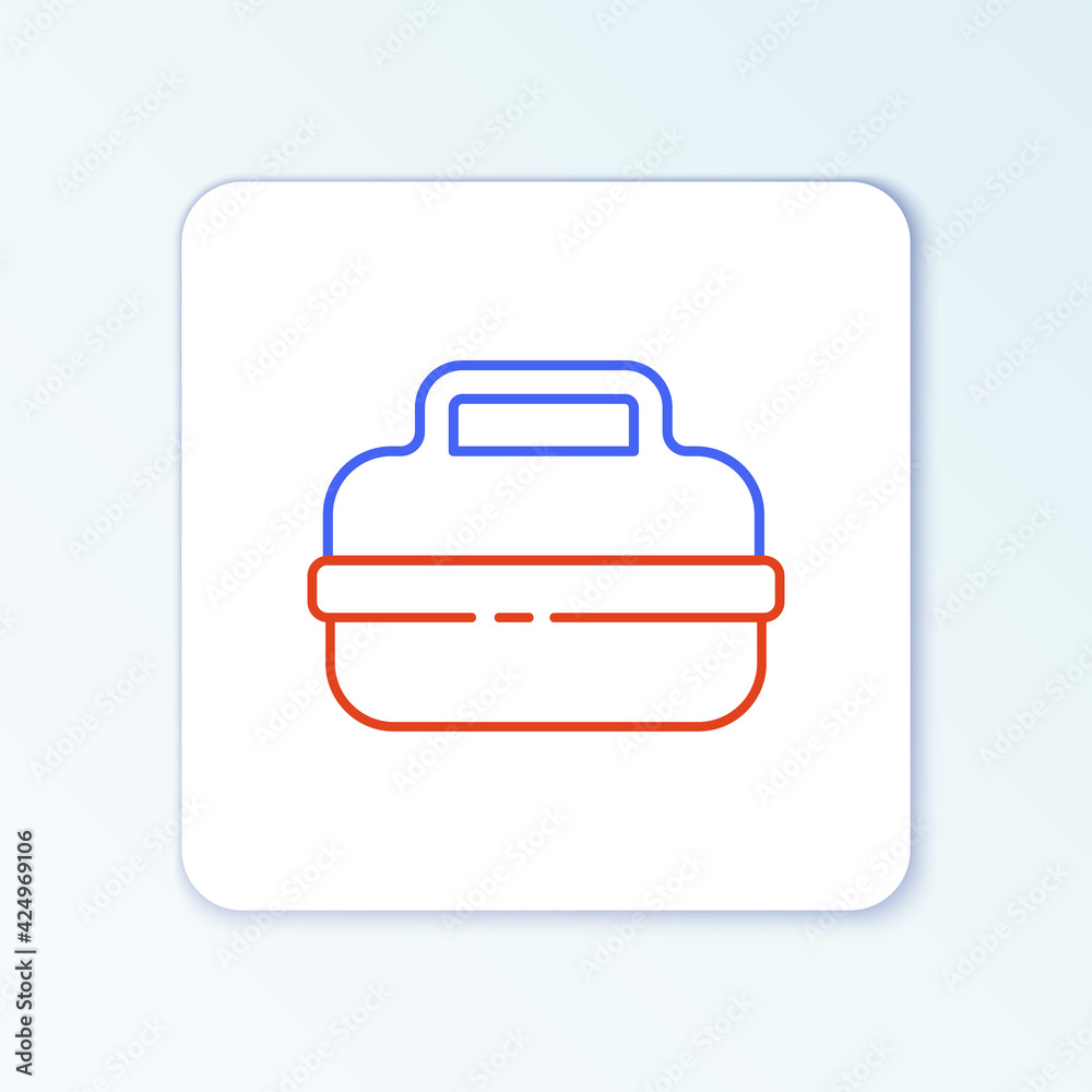 Line Cooking pot icon isolated on white background. Boil or stew food symbol. Colorful outline concept. Vector Line Cooking pot icon isolated on white background. Boil or stew food symbol. Colorful outline concept. Vector