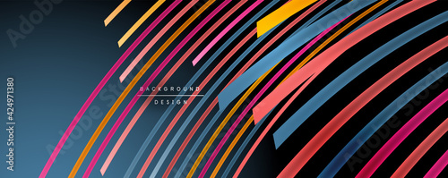 Abstract colorful lines vector background. Internet, big data and technology connections concept, abstract template