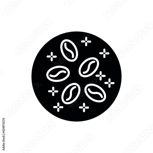 Coffee body scrub glyph icon. Natural cosmetics and Make up. Thin line customizable illustration. Contour symbol. Vector isolated outline drawing.