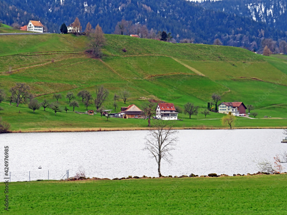 Nature protection area Hüttnersee lake or Hüttner lake (Hüttner see